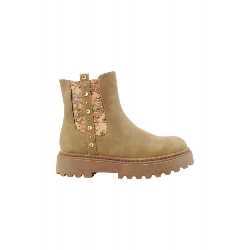 ALVIERO MARTINI Stivaletti Donna Beige Tronchetto scarpe stivali
