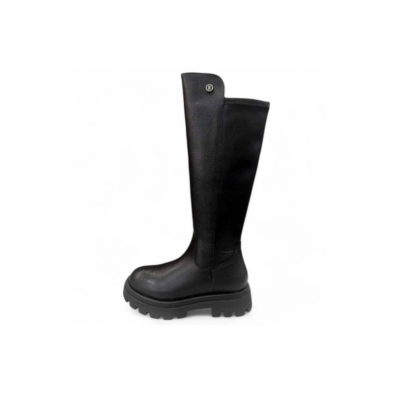 Stivali Donna Alviero Martini Prima Classe Alti al Ginocchio in Vera Pelle - Nero/Marrone