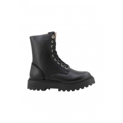 Stivaletti Anfibi Alviero Martini 1^ Classe in Similpelle Nera con Dettagli Geo Classic
