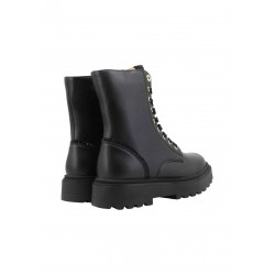 Stivaletti Anfibi Alviero Martini 1^ Classe in Similpelle Nera con Dettagli Geo Classic