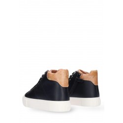 ALVIERO MARTINI Sneaker alta donna junior bambina nero nera con catena dorata e zirconi 1a classe