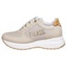 Alviero Martini scarpe da donna sneakers beige crema vera pelle Prima 1a Classe bambina