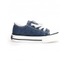 Naturino sneakers scarpe da bambino in pelle e tessuto blu canvas lacci