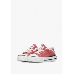 Naturino sneakers scarpe da bambino in pelle e tessuto rosso rosse canvas lacci