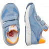 Naturino sneakers scarpe da bambino in Suede e Tessuto tecnico interno in pelle strappi azzurro arancione Jesko VL