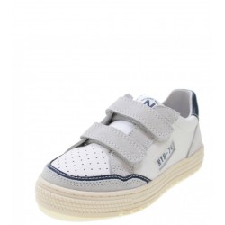 Naturino sneakers scarpe da bambino in pelle strappi bianco blu Ariton Vl