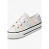 Naturino sneakers scarpe da bambina in pelle e tessuto bianca rosa verde multicolore canvas lacci Ayasy