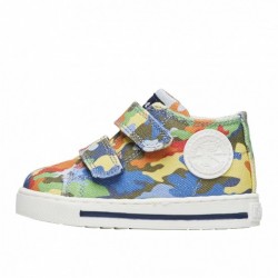 FALCOTTO MICHAEL CANVAS AZURE MULTI SNEAKER da BAMBINO con strappi multicolore scarpe