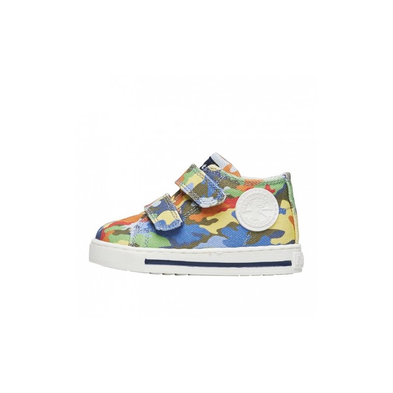 FALCOTTO MICHAEL CANVAS AZURE MULTI SNEAKER da BAMBINO con strappi multicolore scarpe