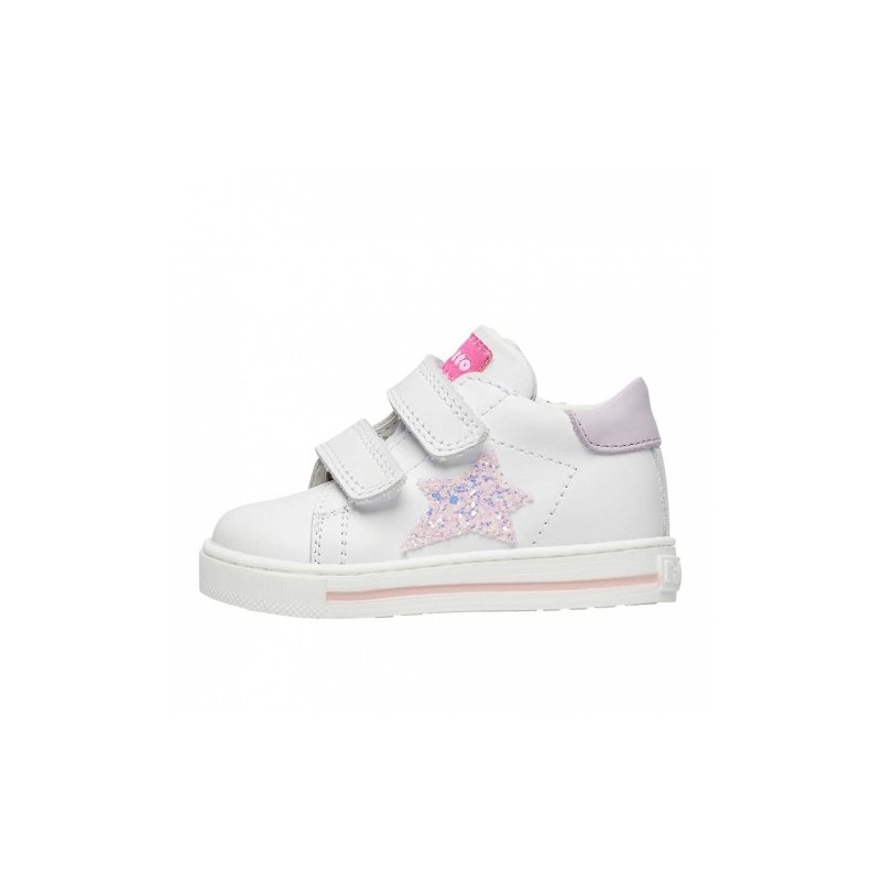 FALCOTTO SASHA VL Sneakers da bambina scarpe in pelle Bianco Rosa